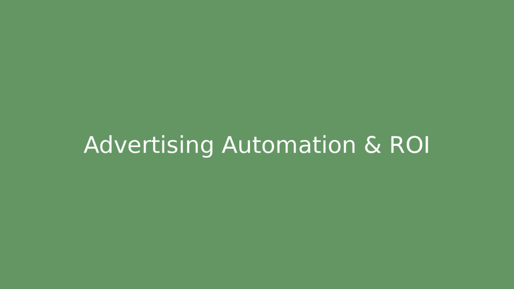 Graphic representing advertising automation and ROI for Weston-super-Mare businesses
